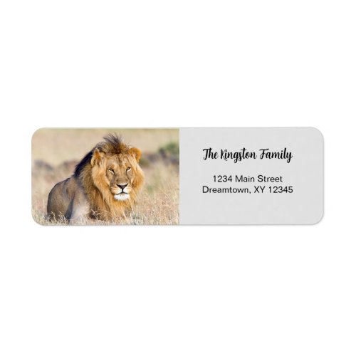 Lion photo personalized Return Address Label