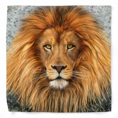 Lion Photograph Paint Art image Bandana