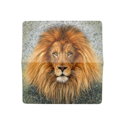 Lion Photograph Paint Art image Checkbook Cover