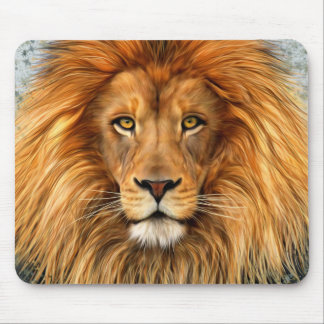 Lion Photograph Paint Art image Mouse Pad