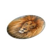 Lion Photograph Paint Art image Plate (Side)