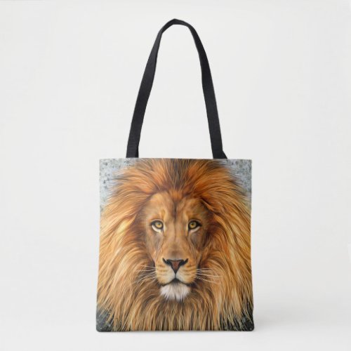 Lion Photograph Paint Art Tote Bag