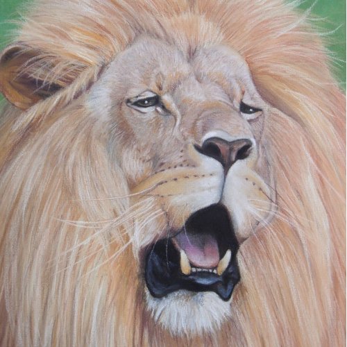 Lion picture big cat wildlife realist art jigsaw puzzle