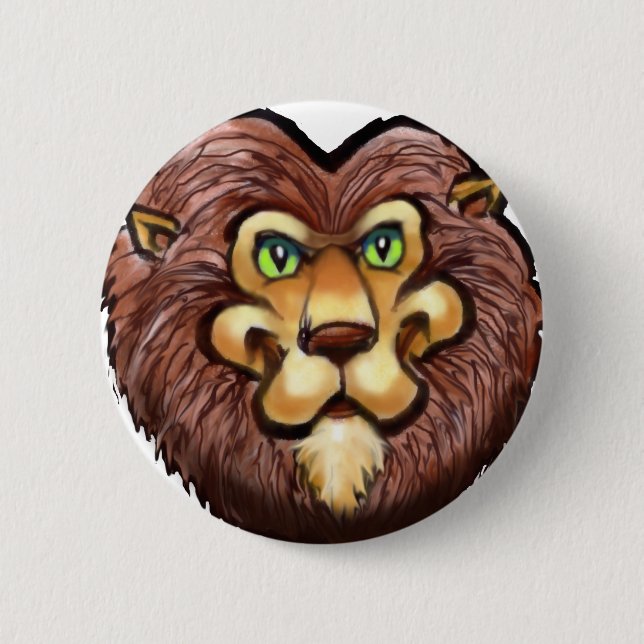 Lion Pinback Button (Front)