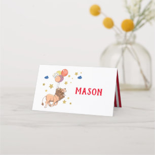 Lion place cards, Circus party Place Card