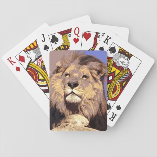 Lion Playing Cards