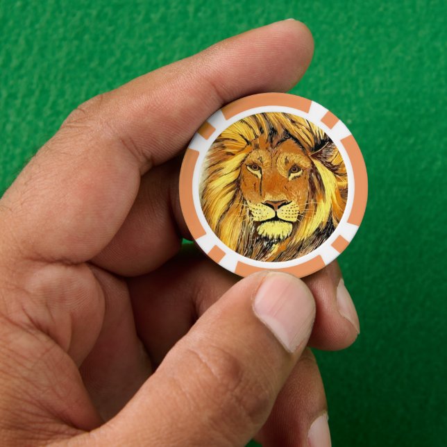Lion Poker Chips (Hand)