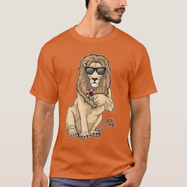 Lion Poker Poker chips T-Shirt (Front)
