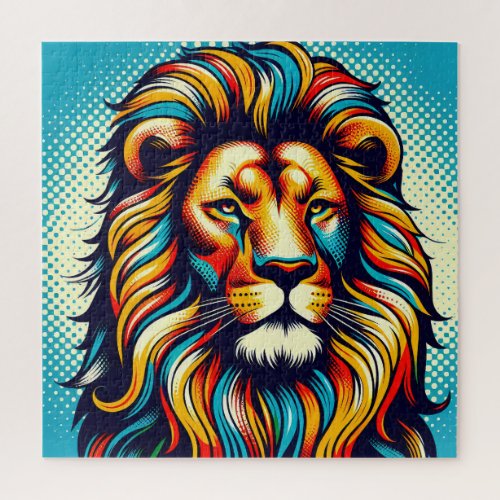 Lion Pop Art 600 Piece Puzzle