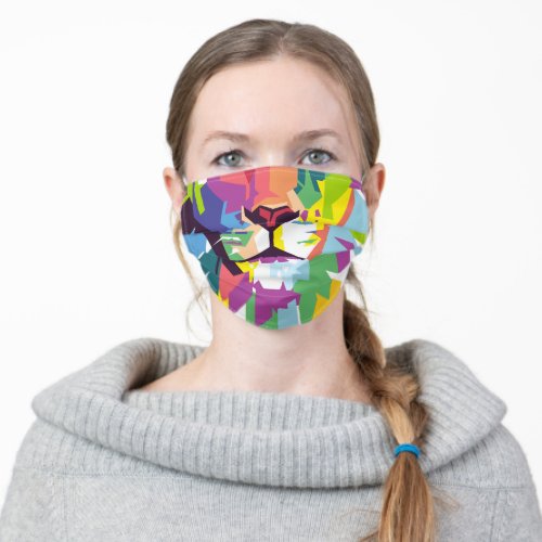 Lion  Pop Art Adult Cloth Face Mask