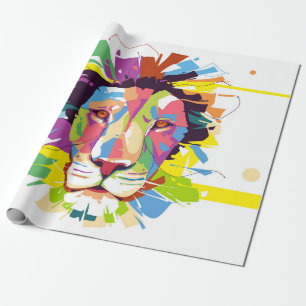  Lion pop art Wrapping Paper