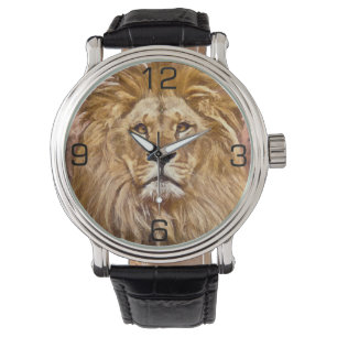 Lion Portrait Art Painting Watch