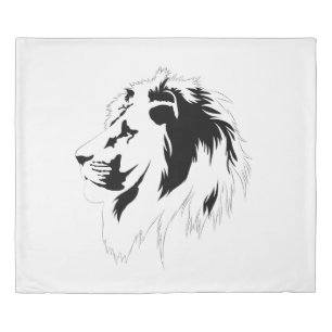 Lion Portrait (black)  Duvet Cover