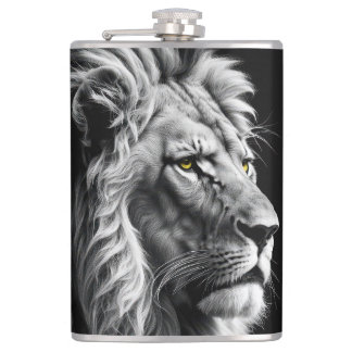 Lion Portrait Flask