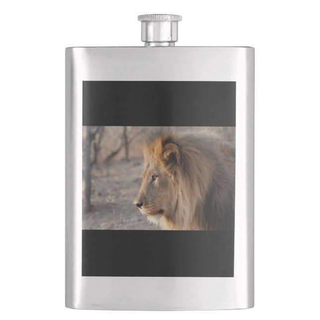 Lion Portrait Flask (Front)