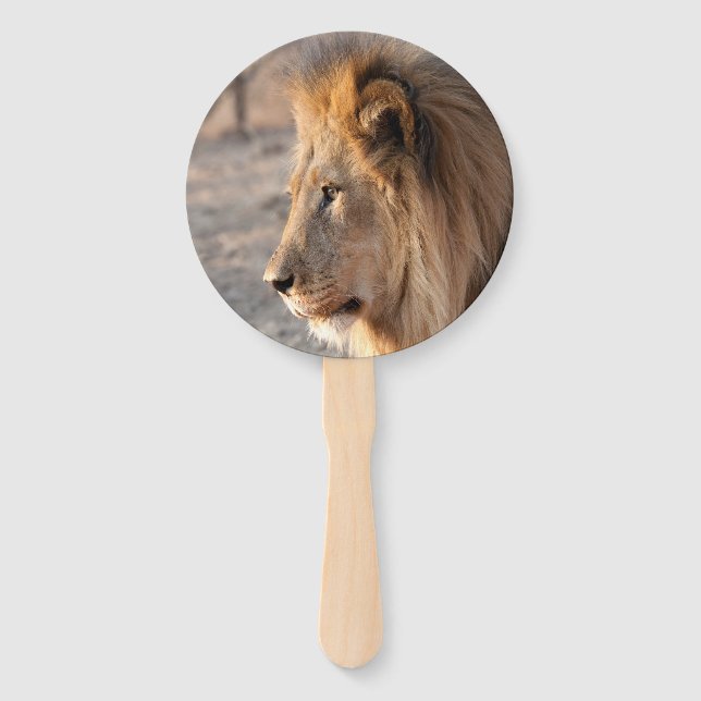 Lion Portrait Hand Fan (Front)