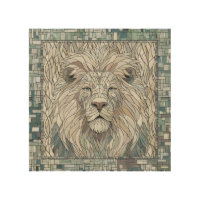 Lion Portrait Mosaic Art 