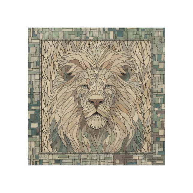 Lion Portrait Mosaic Art  (Front)