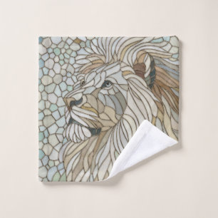 Lion Portrait Mosaic Art Bath Towel Set