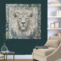 Lion Portrait Mosaic Art