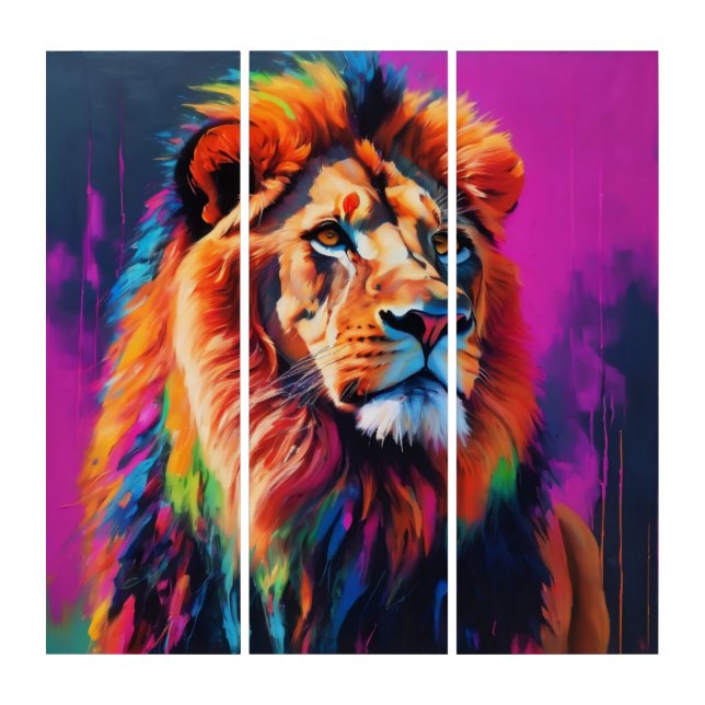 Lion Portrait Painting Art (Front)