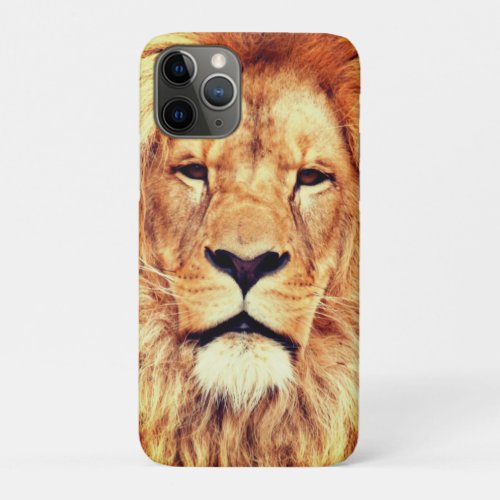 Lion Portrait Painting Artwork iPhone 11 Pro Case