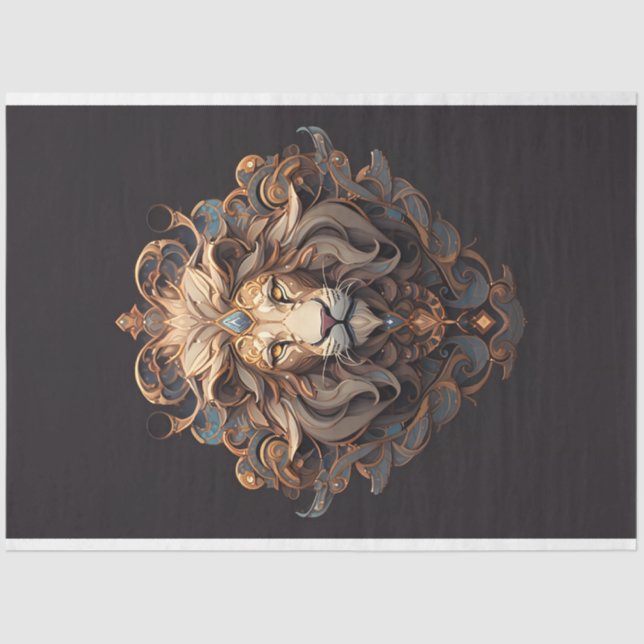 Lion Portrait Tissue Paper (Front)