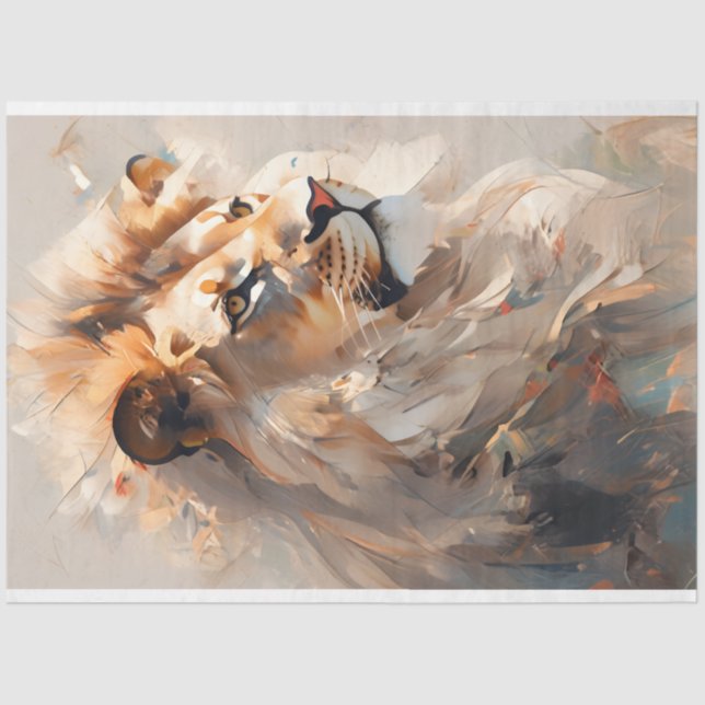 Lion Portrait Tissue Paper (Front)