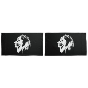Lion Portrait (white) Pillow Case