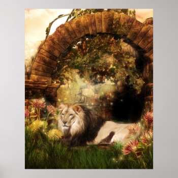 Lion Poster by deemac1 at Zazzle
