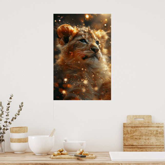 Lion Poster, Print, Value Poster Paper Custom (Kitchen)