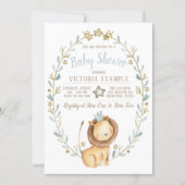 Lion Prince Baby Shower Invitations (Front)