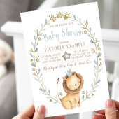 Lion Prince Baby Shower Invitations