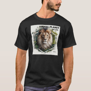 Lion Printed T-Shirt - Animal Art