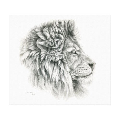 Lion Profile by Svetlana Ledneva_Schukina G044 Canvas Print