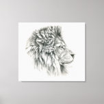 Lion Profile By Svetlana Ledneva-schukina G044 Canvas Print at Zazzle
