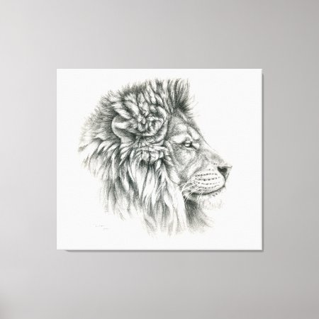 Lion Profile By Svetlana Ledneva-schukina G044 Canvas Print