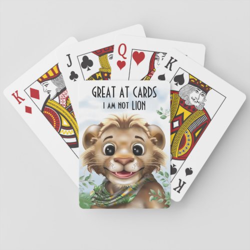 Lion Pun Jungle Safari Poker Cards