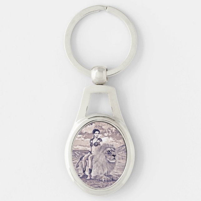 Lion Queen Fantasy Keychain (Front)