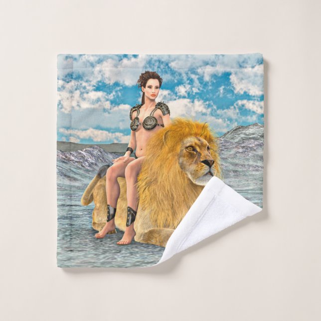 Lion Queen Fantasy Wash Cloth (Wash Cloth)