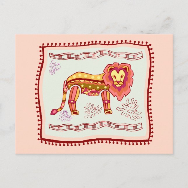 Lion Quilt Postcard (Front)