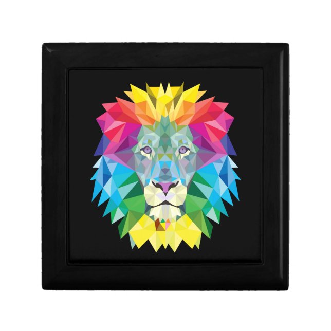 Lion Rainbow Keepsake Box (Front)