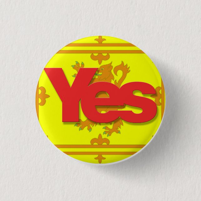 Lion Rampamt Yes Badge Button (Front)