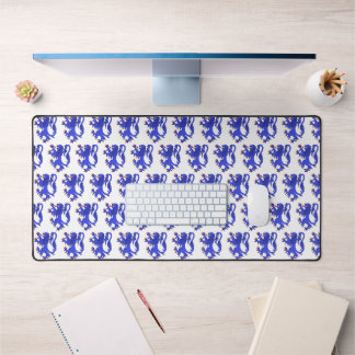Lion Rampant Azure Desk Mat