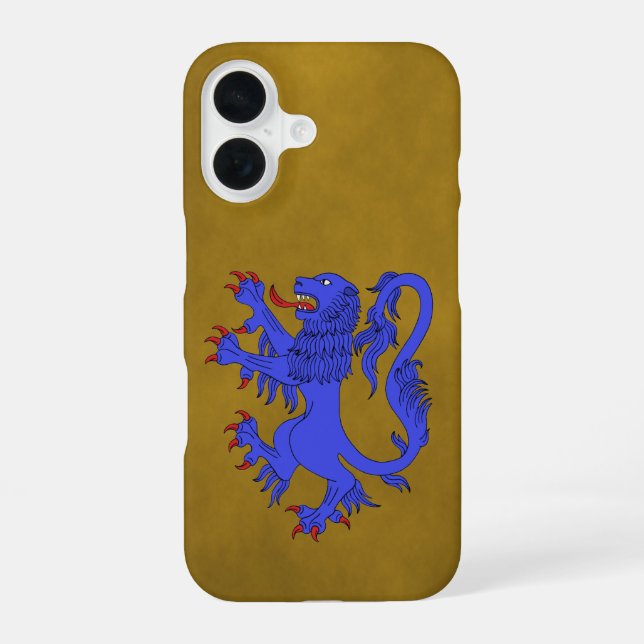 Lion Rampant Azure Iphone Case (Back)