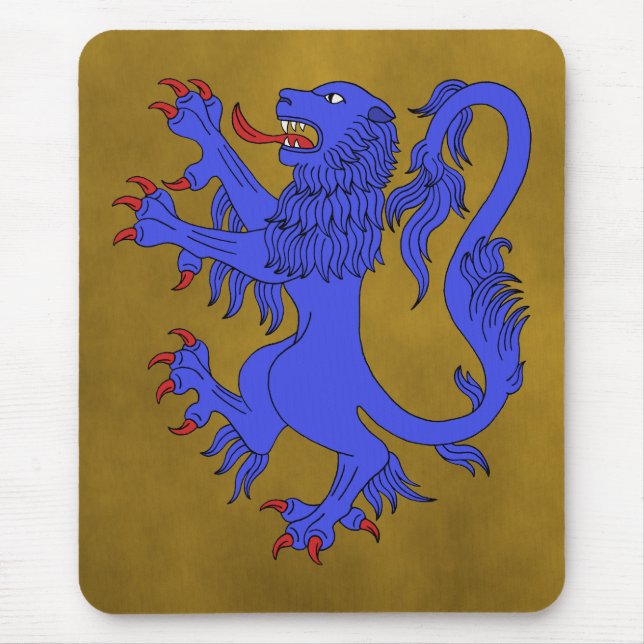 Lion Rampant Azure Mouse Pad (Front)