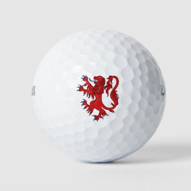 Lion Rampant Gules Golf Balls (Front)