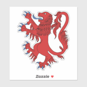 Lion Rampant Gules Sticker