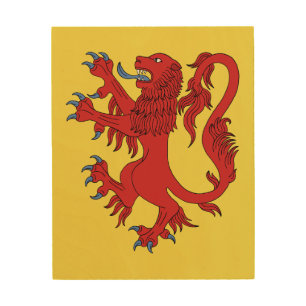 Lion Rampant Gules Wood Wall Art
