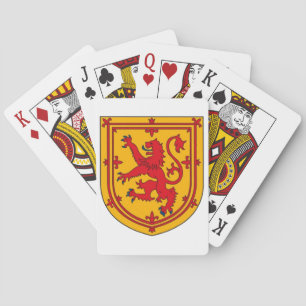 Lion Rampant on Gold Poker Cards